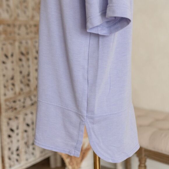 Lavender Natori Hooded Short Sleeve Pullover size S - Picture 3 of 6